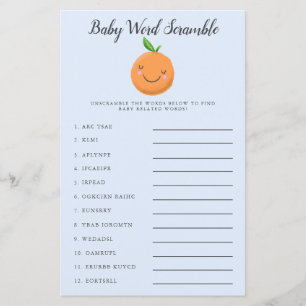 Blue Little Cutie Baby Word Scramble Jeu