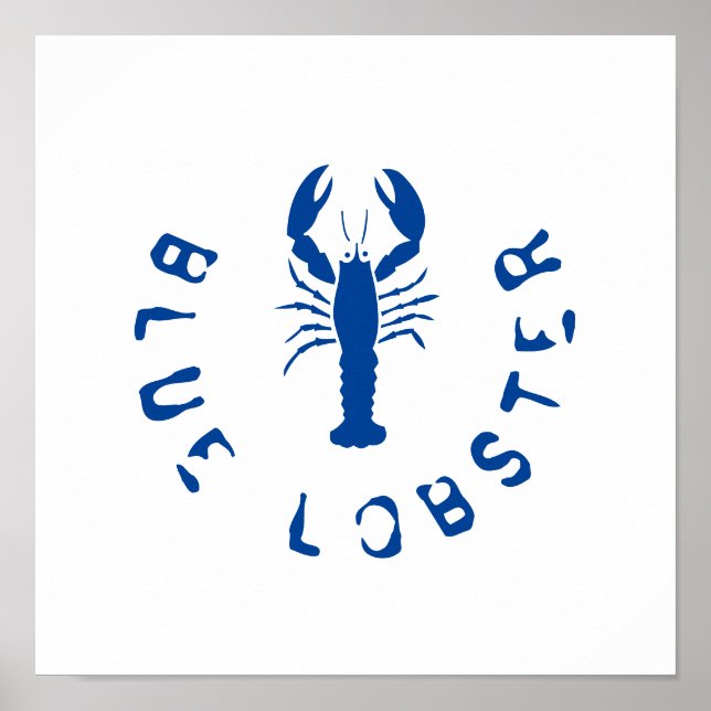 BLUE LOBSTER POSTER (Devant)