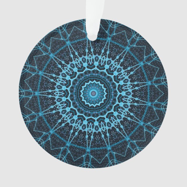 Blue Mandala Net Retro Hippie Trippy Boho Chic (devant)