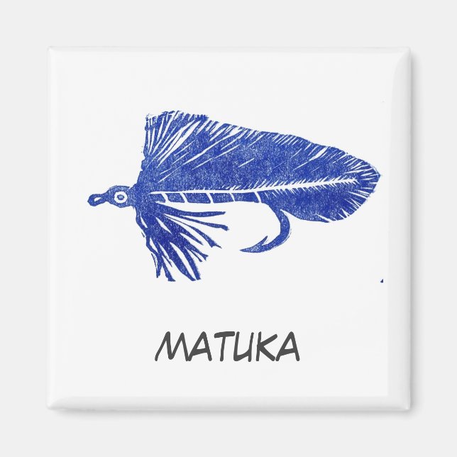 "Blue Matuka" Flyfish Art Magnet (Devant)