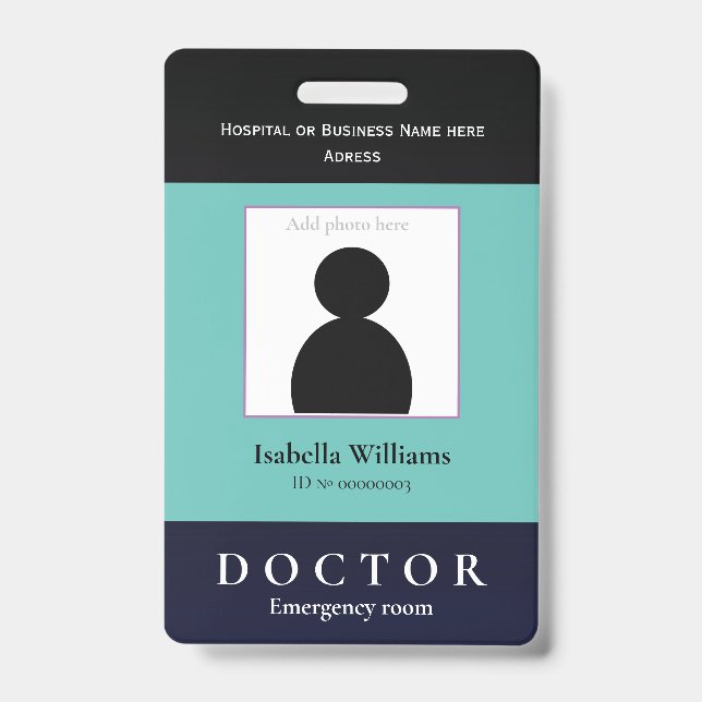 Blue Médicale Facility ou Business Member Badge (Avant)