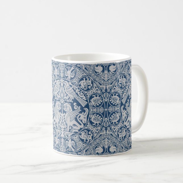 Blue Medieval Menagerie Mug (Devant droit)