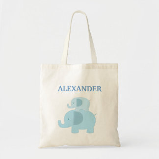 Blue Mod Elephants Sac fourre-tout de couches - aj