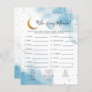 Blue Moon Qui Est Mon Baby shower Mama Jeu
