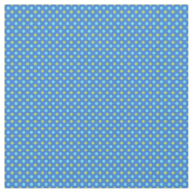 Blue Moons Turquoise Bleu Vert tissu Pois (Fermer)