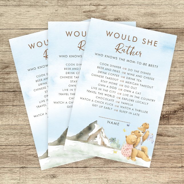 Blue Mountain Bear Famille Voudrait Elle Plutôt Gâ (Créateur téléchargé)