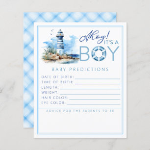Blue Nautical Ahoy C'est un garçon Baby shower jeu