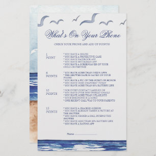 Blue Nautical Coastal Sea Ce qui est sur le jeu de