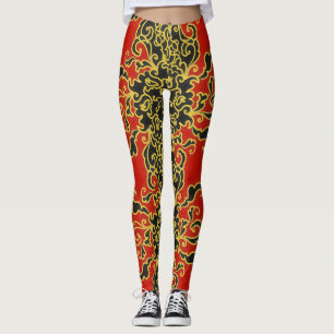 Blue Neon Abstrait Line Art tendance Leggings roug