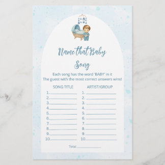 Blue Nursert Nom cette chanson bébé garçon douche