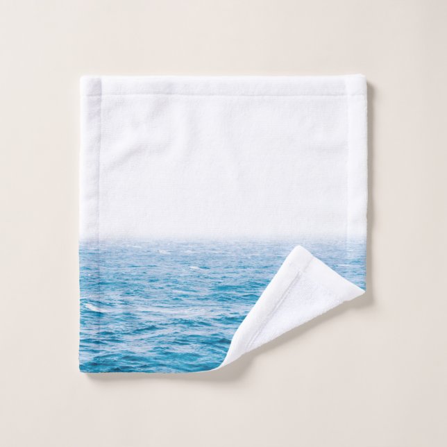 Blue Ocean Waves Nautical Seascape (Gant de toilette)