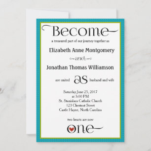 Blue Ogee Christian Faire-part de mariage