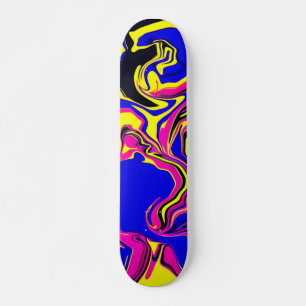 Blue Oil Spatule Psychedelic Skateboard