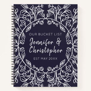 Blue Our Bucket List Couples Keepsaké Journal