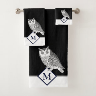 Blue Owl Grey Nom du monogramme