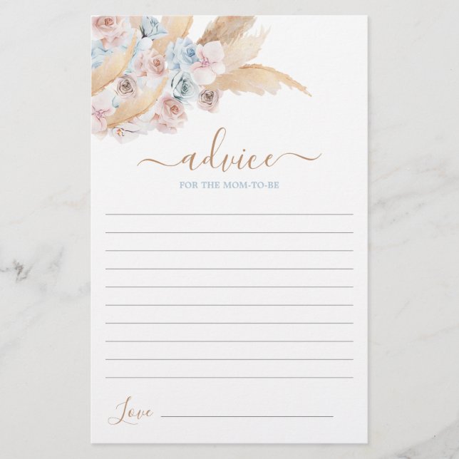 Blue Pampas Grass Conseils pour la maman à être ca (Devant)