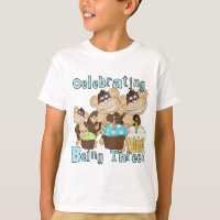 Blue Party Monkeys 3e anniversaire T-shirts et cad