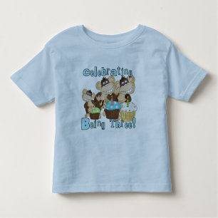 Blue Party Monkeys 3e anniversaire T-shirts et cad