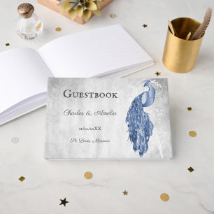 Blue Peacock Mariage Livre d'or
