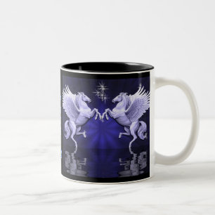 Blue Pegasus réfléchit Café Mug