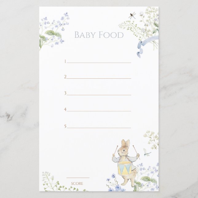 Blue Peter the Rabbit Guess Baby Food Game (Devant)