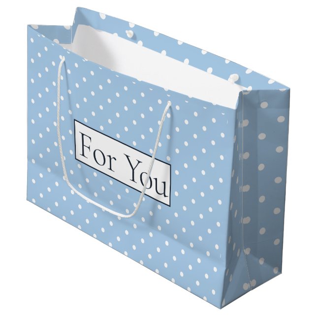 Blue Poker Motif Pour Vous Grand Sac Garçon (Devant Angle)