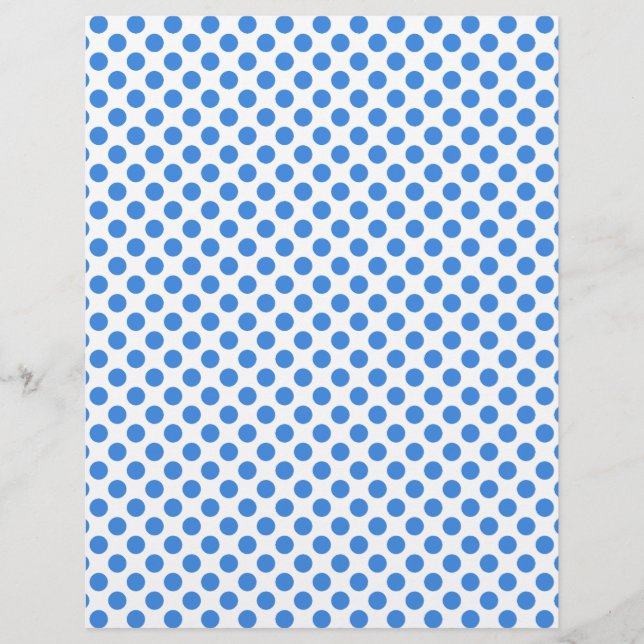 Blue Polka Dots avec Customizable Background (Devant)