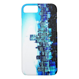 Blue Pop Art New York City iPhone 7 Coque
