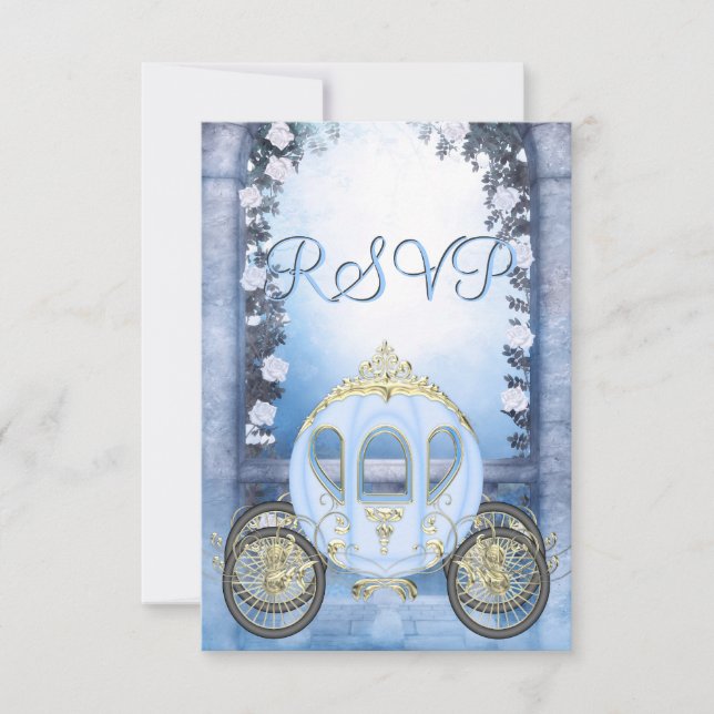 Blue Princess Carriage Enchanted RSVP (Devant)