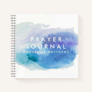 Blue Purple Aquarelle Christian Prayer Journal 