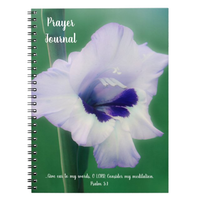 Blue Purple Flower Art Bible Verse Journal (Devant)