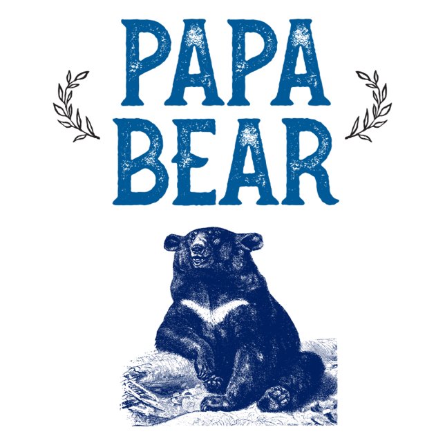 Blue Quirky Papa Bear Mug (Créateur téléchargé)