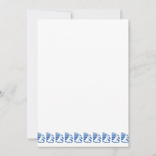 Blue Racing Bateaux à voile Invitation personnalis