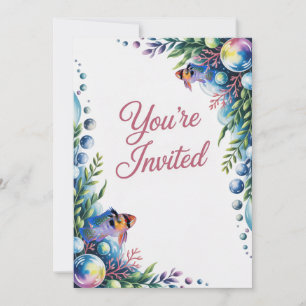 Blue Ram Cichlids Mariage Fête Invitation