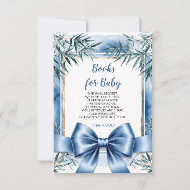 Blue Ribbon Chinoiserie Livres pour Baby Card (Devant)