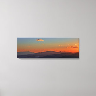 Blue Ridge Mountain Sunset Panorama toile Imprimer