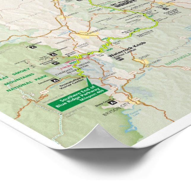 Blue Ridge Parkway 2026 map poster (Coin)