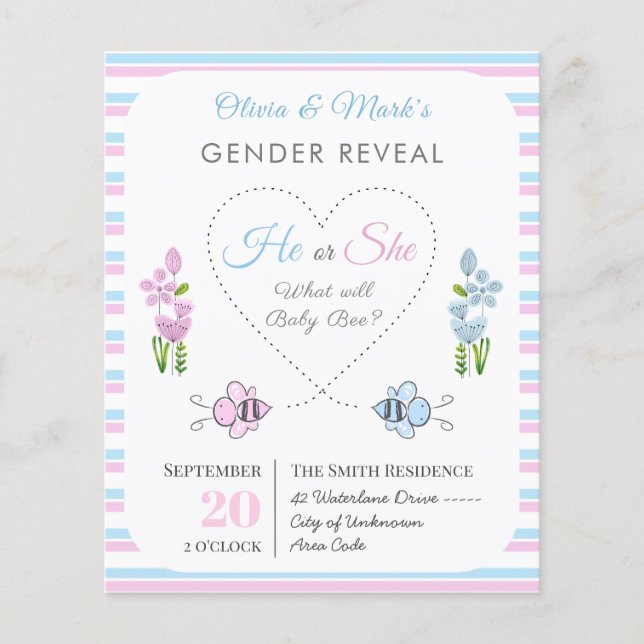 Blue rose Bumble Abeille Amour Coeur Genre Révélat (Devant)