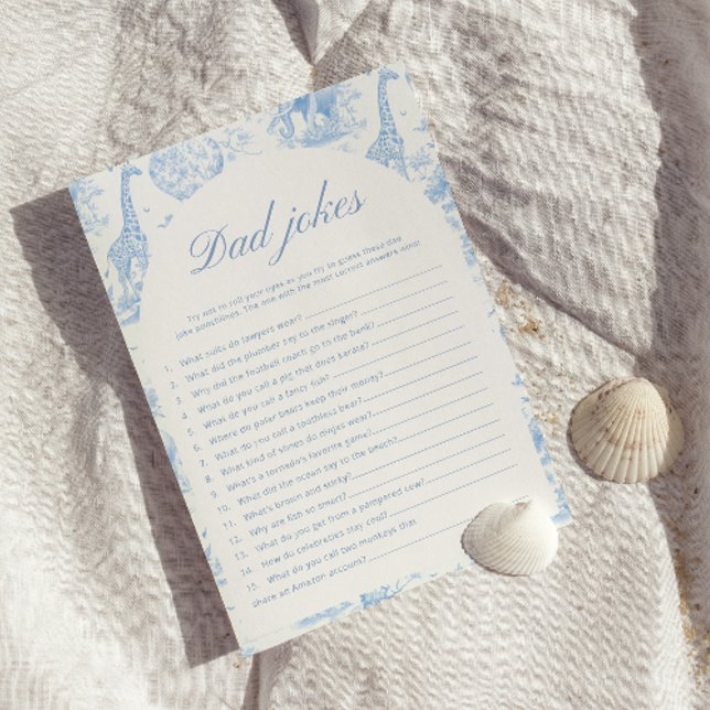 Blue Safari Toile de Jouy Dad Jokes Games (Créateur téléchargé)