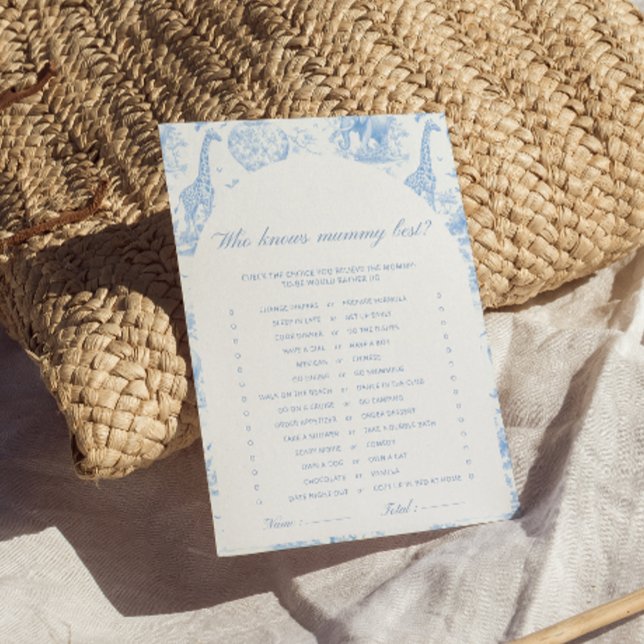 Blue Safari Toile de Jouy Who knows mummy Games (Créateur téléchargé)