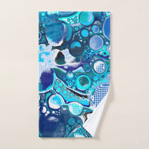 Blue Sea bulles Art Abstrait