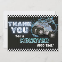 Blue Shark Monster Truck Merci Note