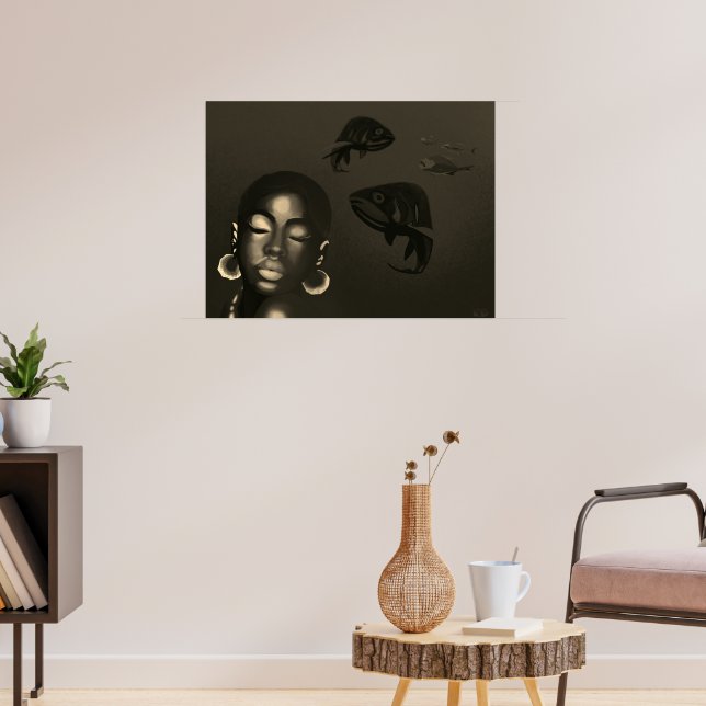 Blue Siren Art Poster (Salon 3)