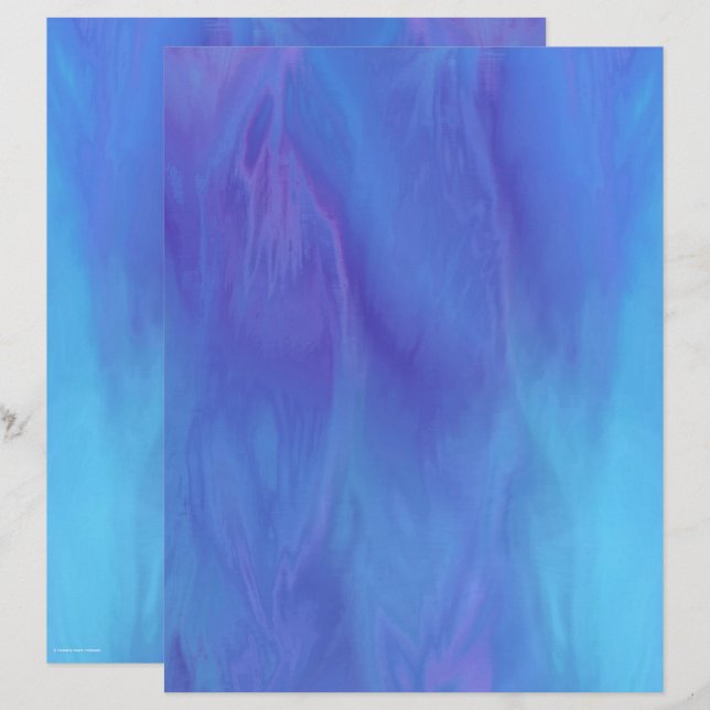 Blue Skies Scrapbook Paper 2-Sided Page (Devant / Derrière)