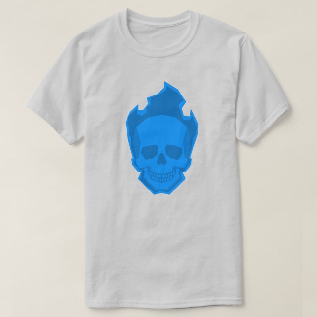Blue Skull Graphic T-Shirt – Cool Minimal Skull De (Design devant)