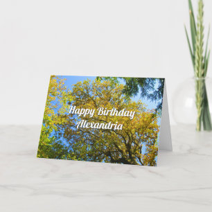 Blue Sky & Autumn Foliing - Carte d'anniversaire p