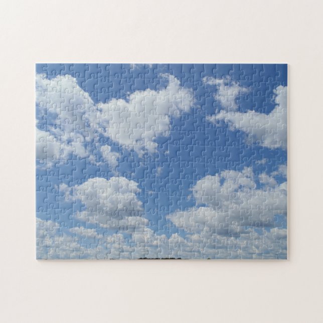 Blue Sky Clouds Creative Motif Jigsaw Puzzle Puzzl (Horizontal)