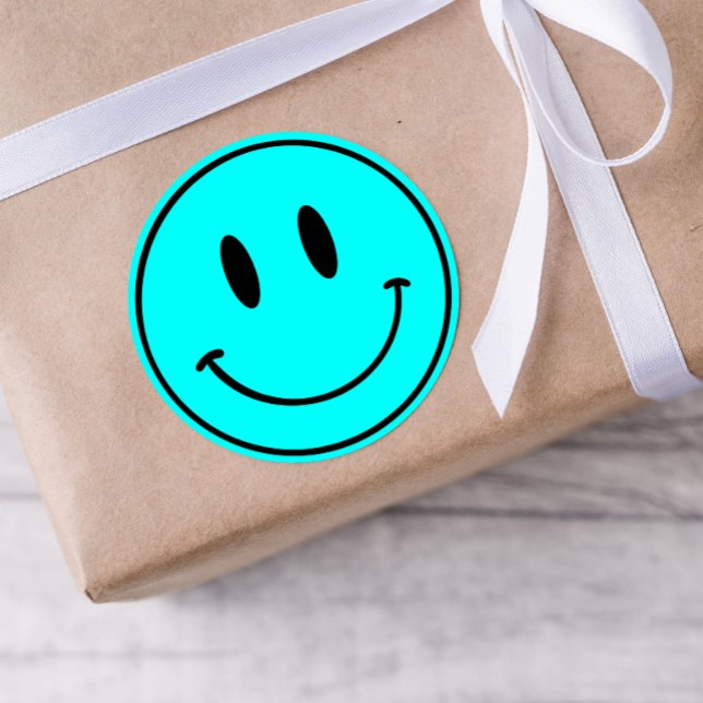 Blue Smiley One Happy Dude/Gal Stickers Anniversai (Créateur téléchargé)