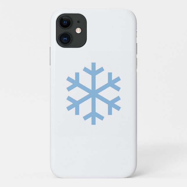 Blue Snowflake Noël iPhone 11 Coque (Dos)