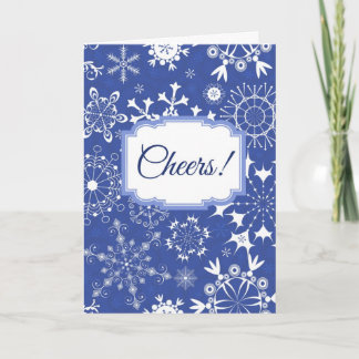 Blue Snowflakes Carte de Noël